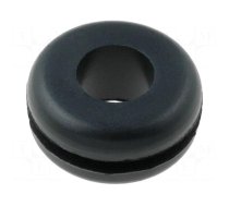 Grommet | Ømount.hole: 9.5mm | Øhole: 6.3mm | rubber | black