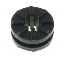 Grommet | Ømount.hole: 9mm | black | Panel thick: max.2mm | H: 8mm