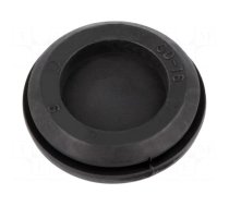 Grommet | with bulkhead | Ømount.hole: 19.5mm | Øhole: 11mm | black