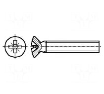 Screw | M4x10 | 0.7 | Head: countersunk | Pozidriv | PZ2 | steel | zinc