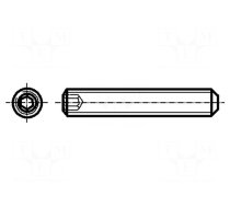 Screw | M12x12 | 1.75 | Head: without head | hex key | HEX 6mm | DIN 913