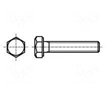 Screw | M3x10 | 0.5 | Head: hexagonal | A2 stainless steel | DIN 933