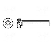 Screw | M1.6x6 | 0.35 | Head: cheese head | Phillips | PH0 | steel