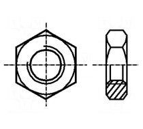 Nut | hexagonal | M6 | 1 | steel | H: 3.2mm | 10mm | BN 123