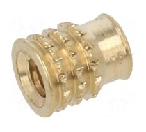 Threaded insert | brass | M2 | BN 37885 | L: 4.2mm | for plastic