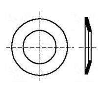 Washer | conical | M5 | D=11mm | h=1.55mm | A2 stainless steel | BN 2312