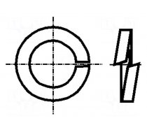 Washer | spring | M2,5 | D=5.1mm | h=0.6mm | A2 stainless steel