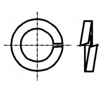 Washer | spring | M5 | D=9.2mm | h=1.2mm | A2 stainless steel | DIN 127B