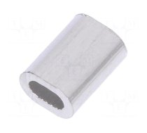 Ferrule | aluminium | for rope | Ørope: 1mm | L: 5mm