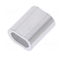 Ferrule | aluminium | for rope | Ørope: 3mm | L: 11mm