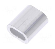 Ferrule | aluminium | for rope | Ørope: 4mm | L: 14mm