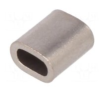 Ferrule | copper | for rope | Ørope: 2mm | L: 9.3mm | nickel