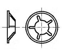 Protecting washer | spring steel | 5mm | BN 833