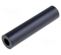 Spacer sleeve | cylindrical | polyamide | L: 15mm | Øout: 12mm | black