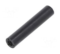Spacer sleeve | cylindrical | polyamide | M2 | L: 20mm | Øout: 4mm | black