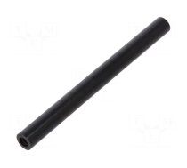 Spacer sleeve | cylindrical | polyamide | M2 | L: 45mm | Øout: 4mm | black