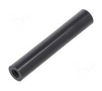 Spacer sleeve | cylindrical | polyamide | M4 | L: 45mm | Øout: 8mm | black