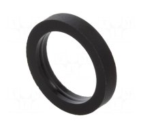 Spacer sleeve | cylindrical | polyamide | L: 2mm | Øout: 12mm | black