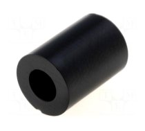Spacer sleeve | cylindrical | polystyrene | L: 10mm | Øout: 7mm | black