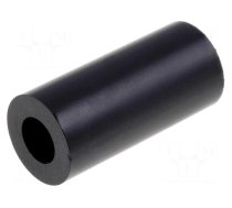 Spacer sleeve | cylindrical | polystyrene | L: 15mm | Øout: 7mm | black