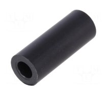 Spacer sleeve | cylindrical | polystyrene | L: 18mm | Øout: 7mm | black