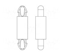 PCB distance | polyamide 66 | L: 14mm | latch/latch | natural | UL94V-2