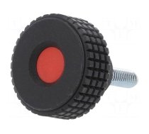 Knob | Ø: 50mm | Ext.thread: M8 | 30mm | H: 33mm | technopolymer PP | MBT-P