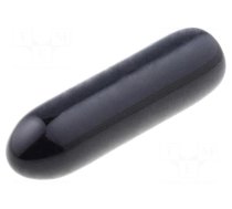 Cap | Body: black | Øint: 2mm | Mat: PVC Soft | L: 12mm | Wall thick: 0.8mm