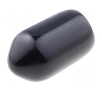 Cap | Body: black | Øint: 4mm | Mat: PVC Soft | L: 8mm | Wall thick: 0.8mm