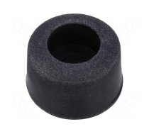 Foot | H: 11.5mm | black | rubber | Dim: Ø19.1mm | Cutout: Ø5mm | -40÷50°C