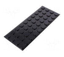 Self-adhesive foot | H: 4.1mm | black | polyurethane | Dim: Ø19.1mm