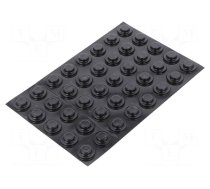 Self-adhesive foot | H: 4.7mm | black | polyurethane | Dim: Ø15.9mm