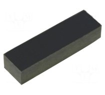 Self-adhesive foot | H: 4mm | black | rubber | W: 19mm | L: 5.6mm