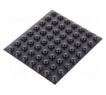 Self-adhesive foot | H: 5.1mm | black | polyurethane | Dim: Ø11.2mm