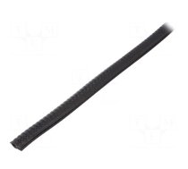 Hole and edge shield | PVC | L: 10m | black | H: 11.4mm | W: 9mm