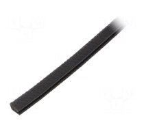 Hole and edge shield | PVC | L: 10m | black | H: 11.4mm | W: 9mm