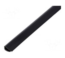 Hole and edge shield | PVC | L: 10m | black | H: 12mm | W: 6mm | -30÷70°C