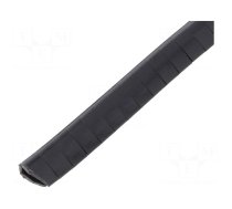 Hole and edge shield | PVC | L: 10m | black | H: 12mm | W: 6mm | -30÷70°C