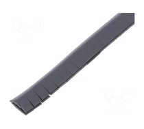 Hole and edge shield | PVC | L: 10m | black | H: 12mm | W: 6mm | -30÷70°C