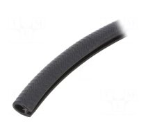 Hole and edge shield | PVC | L: 10m | black | H: 14.5mm | W: 10mm