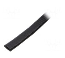 Hole and edge shield | PVC | L: 10m | black | H: 15mm | W: 12mm