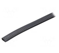 Hole and edge shield | PVC | L: 10m | black | H: 17mm | W: 10mm