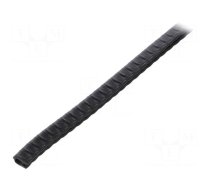 Hole and edge shield | PVC | L: 10m | black | H: 8mm | W: 5.5mm