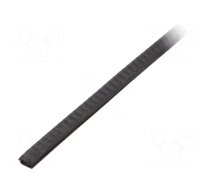 Hole and edge shield | PVC | L: 10m | black | H: 9mm | W: 6mm | industrial