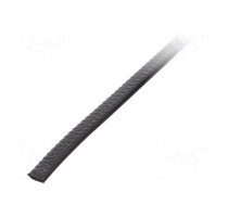 Hole and edge shield | PVC | L: 10m | black | H: 9mm | W: 6mm | industrial