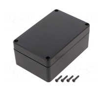 Enclosure: multipurpose | X: 70mm | Y: 105mm | Z: 45mm | ABS | black | IP65