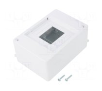 Enclosure: for modular components | IP20 | white | No.of mod: 4 | 400V