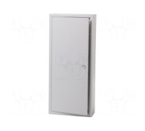 Enclosure: for modular components | IP30 | light grey | steel | IK08