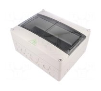 Enclosure: for modular components | IP55 | grey | No.of mod: 12