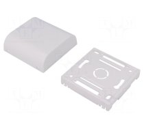 Enclosure: wall mounting | X: 80mm | Y: 80mm | Z: 35mm | ABS | white